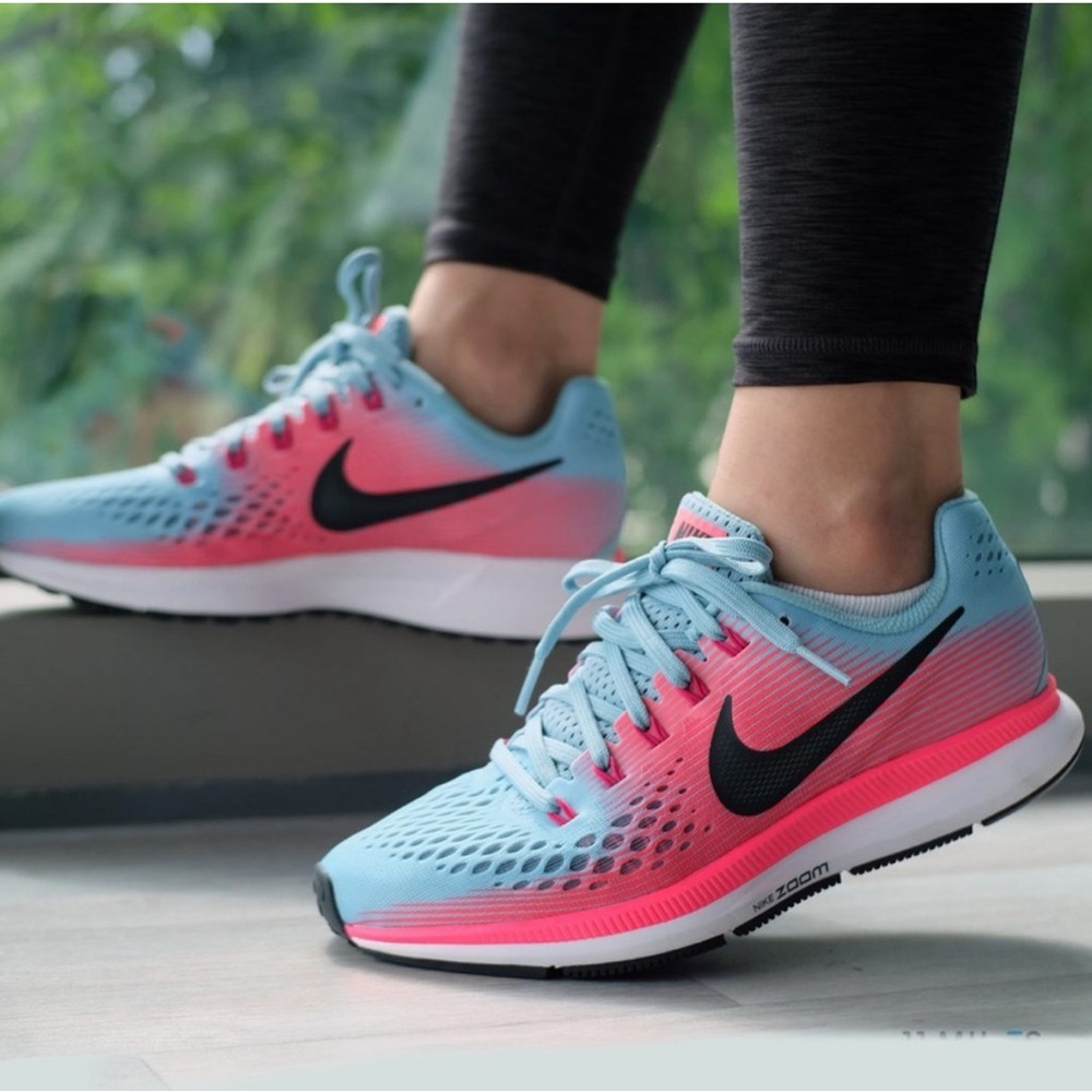 Nike Women's Air Zoom Pegasus 34 880562-406 Blue Running Shoes Sneakers Size 7 N